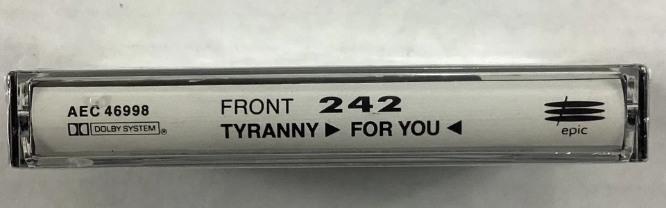 SEALED Front 242 - Tyranny For You (Cassette, 1991) Advance Promo Industrial - Image 3 of 3