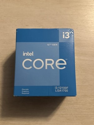 SEALED Core  12th Gen i3-12100F desktop processor, featuring PCIe Gen 5.0 & 4.0 