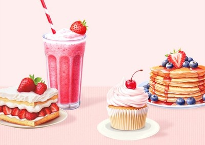 K�stliches Dessert Wandkunst S��e Leckereien Dekor Modern Nicht Anwend
