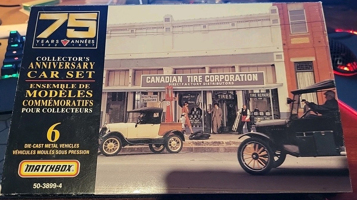 Canadian Tire Collector's 75th Anniversary Car Set 6 Diecast Metal