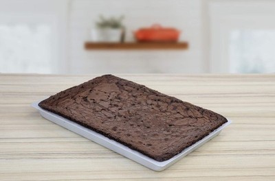 PME Länglicher Kuchen (8'' x 12'' x 1'') Eloxiertes Aluminium Brownie Form 8 x 12 x 1 Zoll