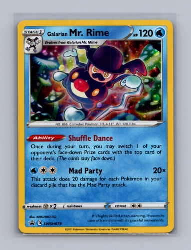 Galarian Mr. Rime SWSH079 Lightly Played Promo Sword & Shield Promo Pokemon Holo