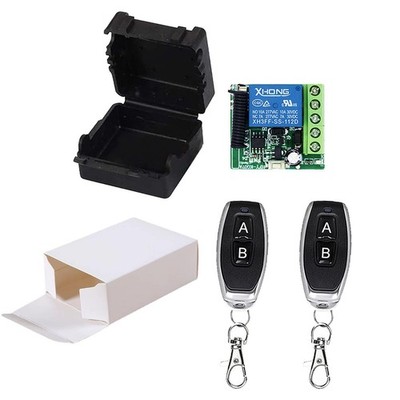 433mhz Remote Wireless Relay Switch 12V Control 2 Transmitter EV1527 Learning