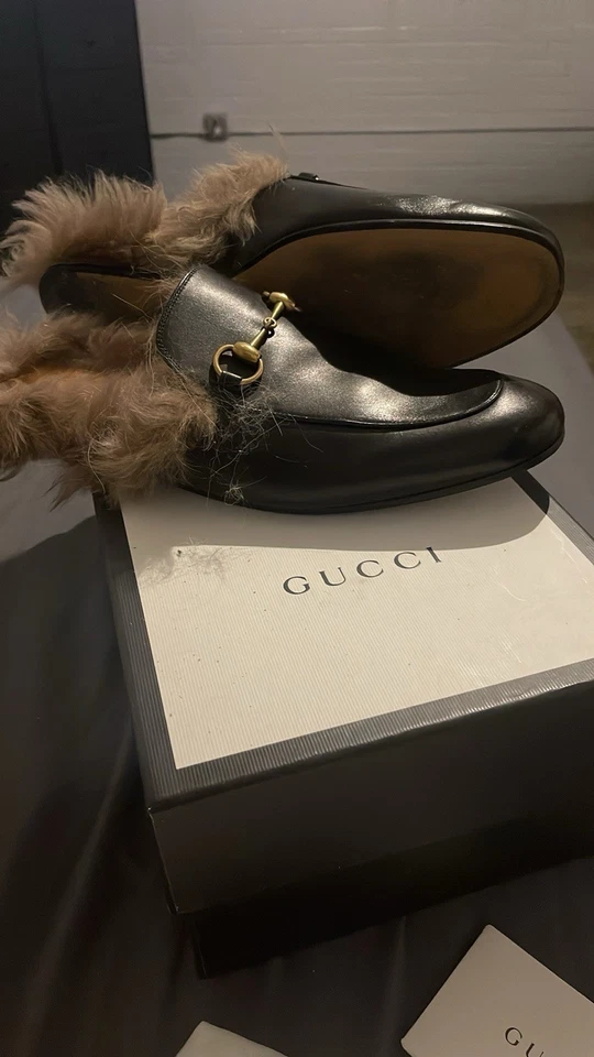 Gucci Princeton Fur Mule Sz 10 US