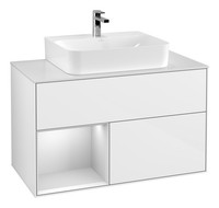 Villeroy & Boch Finion Waschbeckenunterschrank FüR Becken Mittig Regal Links...