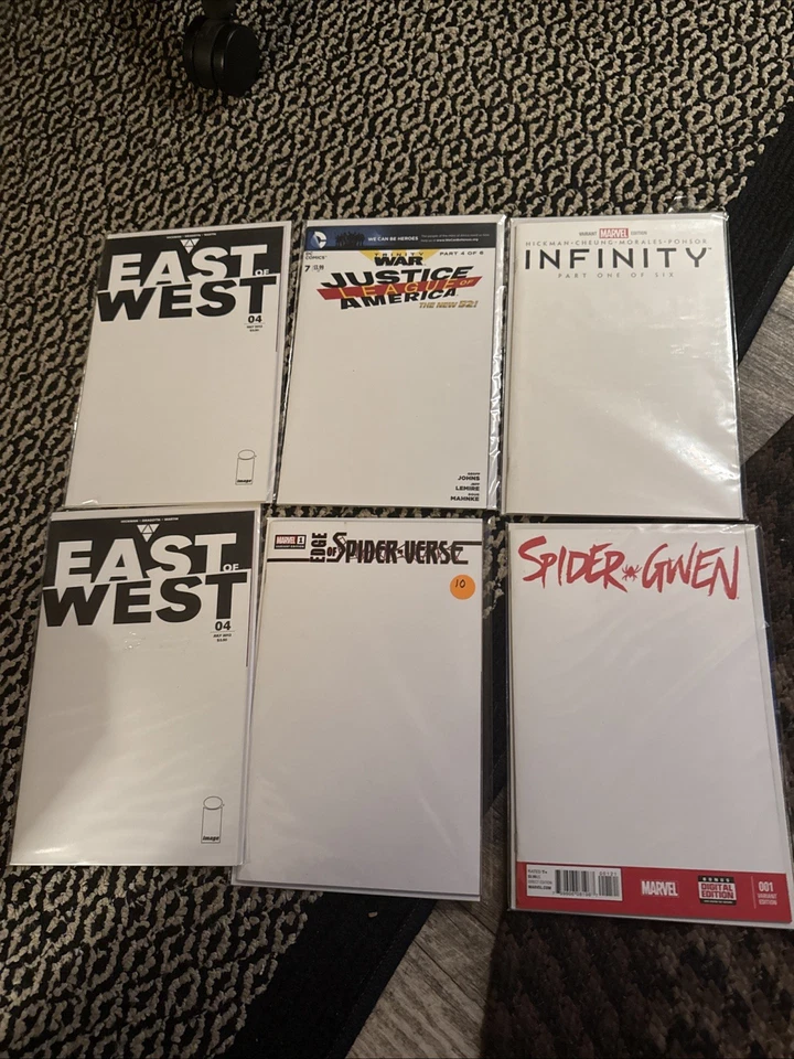 Lote de 36 histórias em quadrinhos capa variante esboço em branco quase perfeito DC Independente Marvel Novo - Imagem 3 de 4