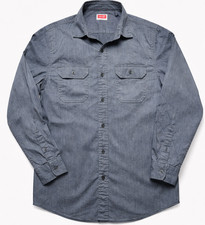 Wrangler Grey Button Up Shirt Mens M Long Sleeve Casual Workwear