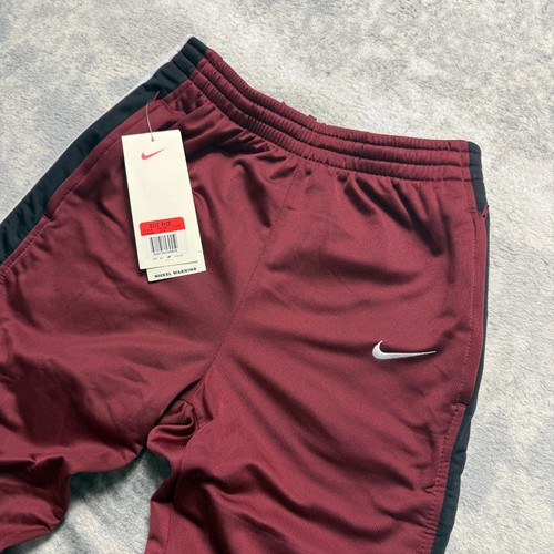 Vintage Nike 1990er Burgund Poppers Straight Fit Jungen Large Trainingshose - Bild 2 von 8