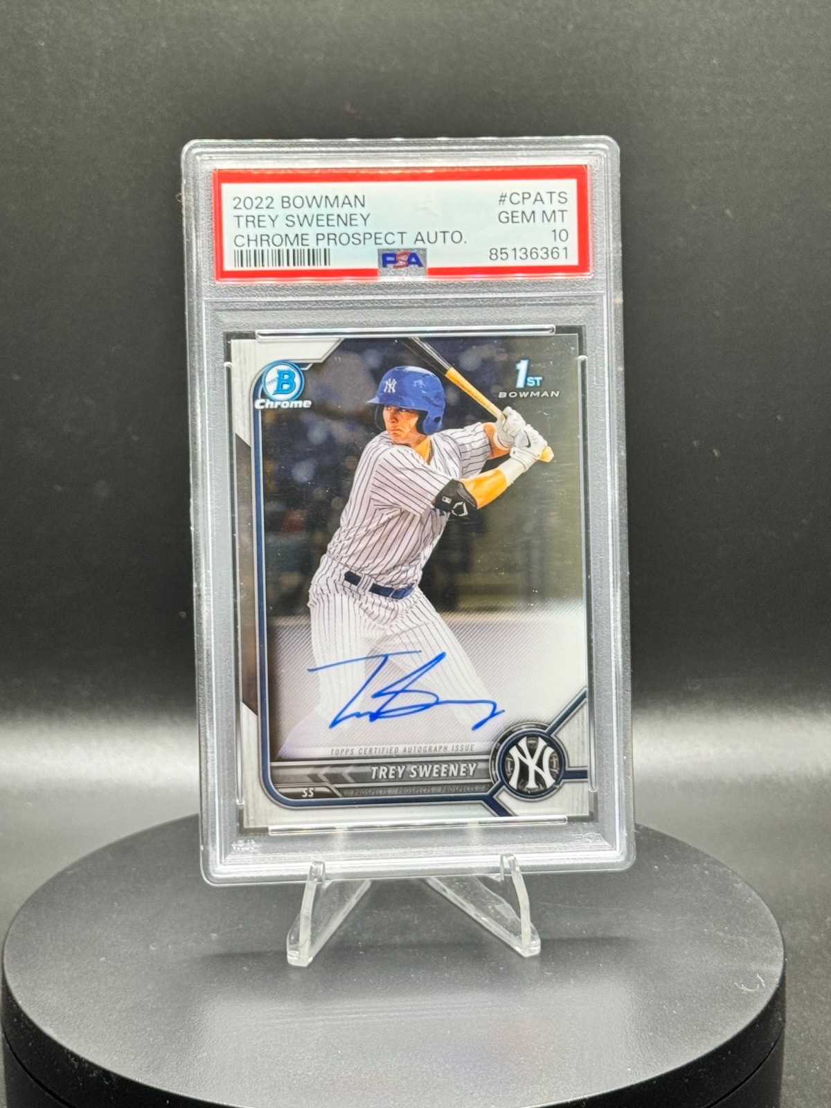 2022 Bowman Trey Sweeney Chrome Prospect Auto #CPATS PSA GEM MT 10