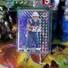 2025 Mosaic Football TreVeyon Henderson Reactive Purple New England Patriots RC