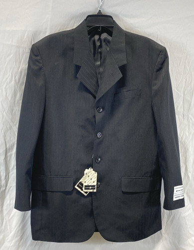 NWT Alberto Celini Mens Black Four-Button Blazer Pants 2-Piece Suit Size 40/33R - Bild 3 von 10