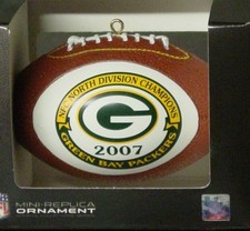 NFL Football Ornament, Green Bay Packers, 2007 North Division Champions