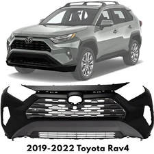 Front Bumper Cover Fascia & Grille Assembly Kit For 2019-2022 Toyota Rav4