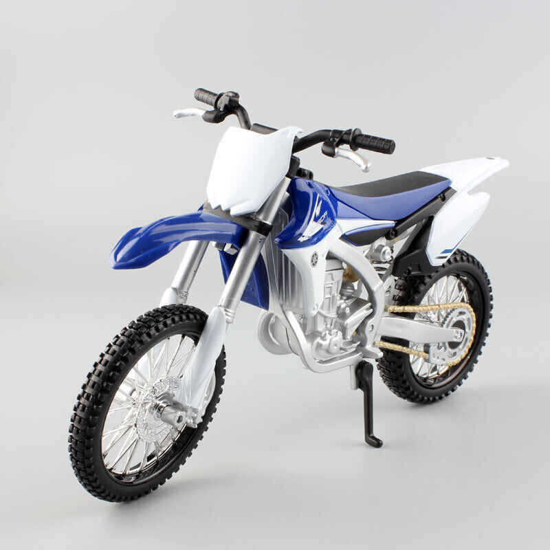 Moto de Ferro Trilha Miniatura Yamaha YZ450F 1:12 na Caixa Maisto