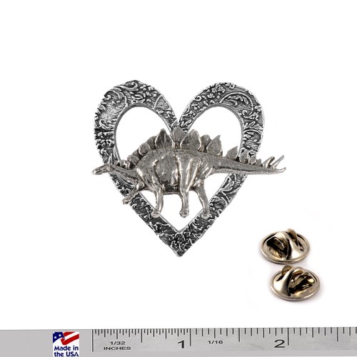 I love Dinosaurs Heart Lapel Pin Brooch (16 Options) Made in USA - Bild 18 von 21