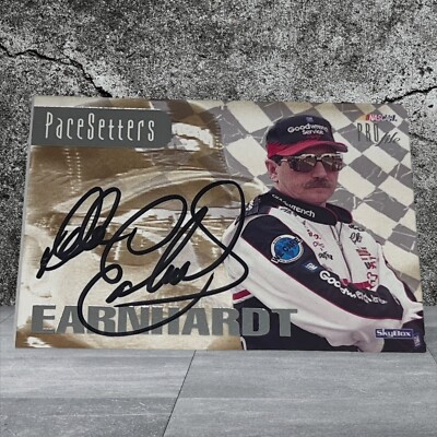 Dale Earnhardt 1997 SKYBOX PROFILE PACESETTERS E1 VINTAGE NASCAR signed card HTF