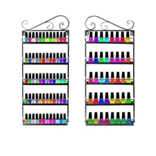 5 Tier Nail Polish Wall Mount Organizer Metal Rack Perfume Display Makeup Holder