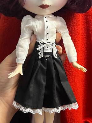 Body Skirt with Corset Shirt for 12 inch Blythe Doll BJD DIY Set Toy Accessories