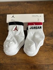 Air Jordan Baby Boy 6 Pair Ankle Socks Red, Black, White - Newborn 6-12 months