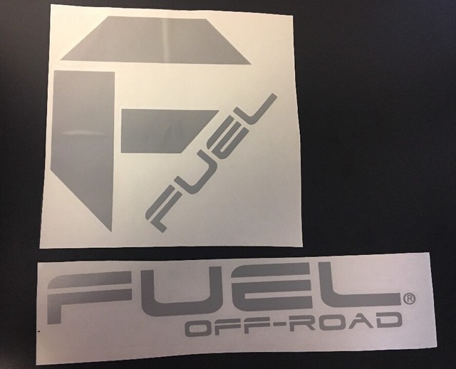 FUEL OFFROAD 2 Piece Decal Vinyl Cut 12" WIDE and 8x8" FUEL Sticker