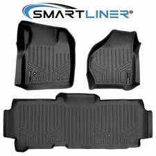 SMARTLINER Custom Fit Floor Mats 2 Row Liner Set 1999-2007 Ford F-250 350 SD SC