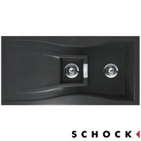 Schock Waterfall D150 1.5 Bowl Granite Magma Black Kitchen Sink & Waste Schock Waterfall D150 1.5 Bowl Granite Magma Black Kitchen Sink & Waste