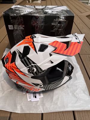 LS2 Subverter Evo Astro Full Face MX Helmet Gloss White/Orange