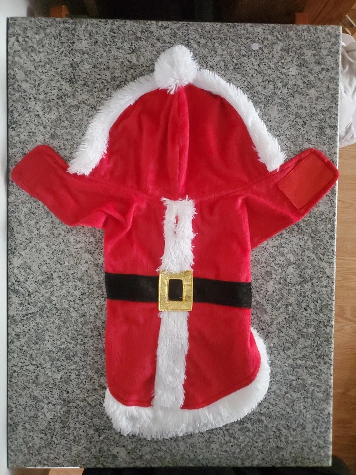 Camisa Disfraz Papá Noel Navidad Perro Talla Mediana 16-18 Pulgadas  Foto 2 de 4