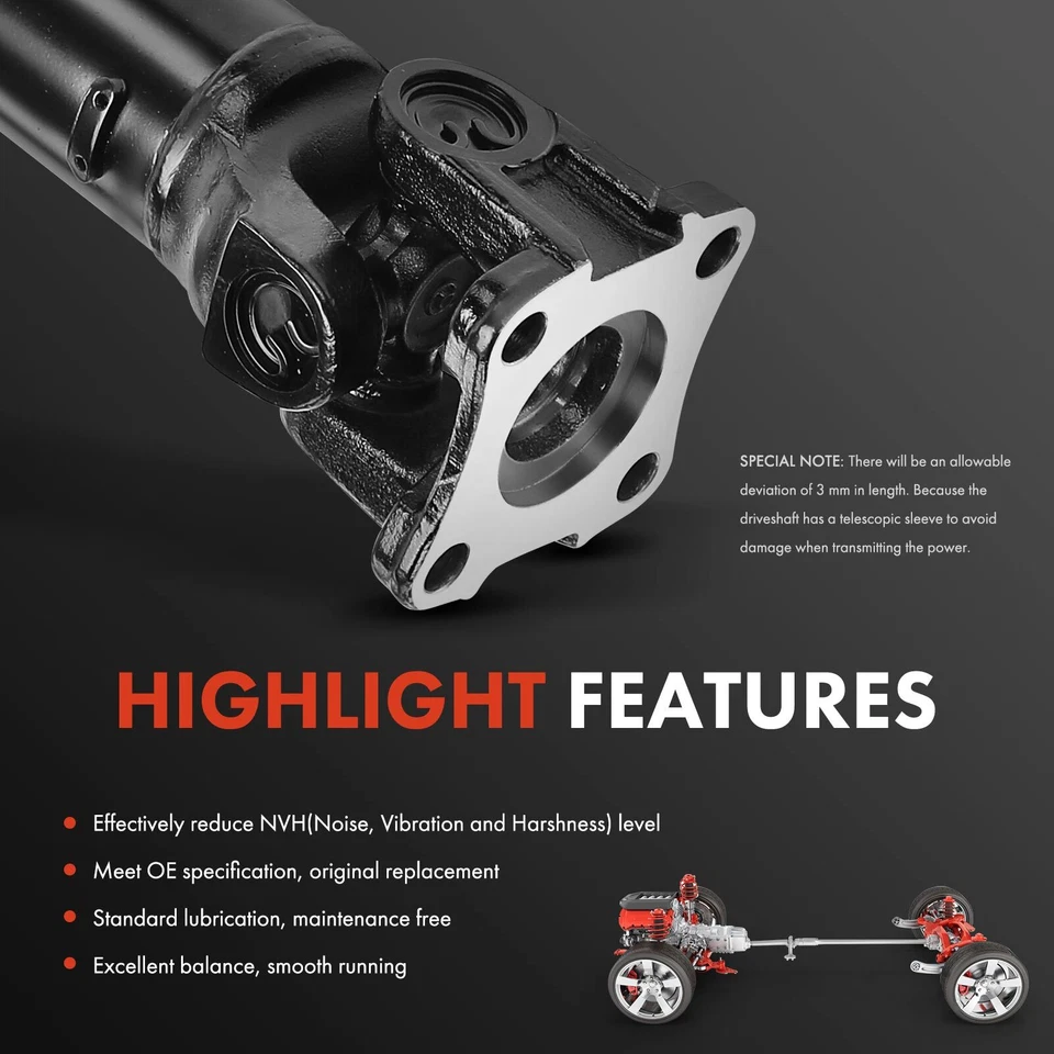 Eixo de transmissão traseiro conjunto de eixo de transmissão para Ford Bronco II 1984-1990 transmissão manual - Imagem 4 de 4