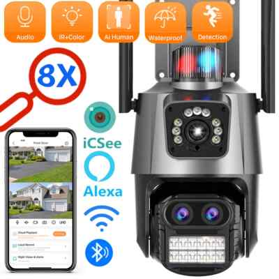 4MP HD FUNK WLAN WIFI IP NETZWERK CAMERA 360° Outdoor AUßEN ÜBERWACHUNGSKAMERA