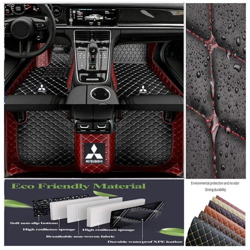 For Mitsubishi All Models Car Floor Mats Luxury Custom Waterproof Pad Carpets - Imagen 29 de 41