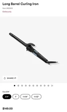 Bio Ionic Long Barrel Styler Curling Iron - Black