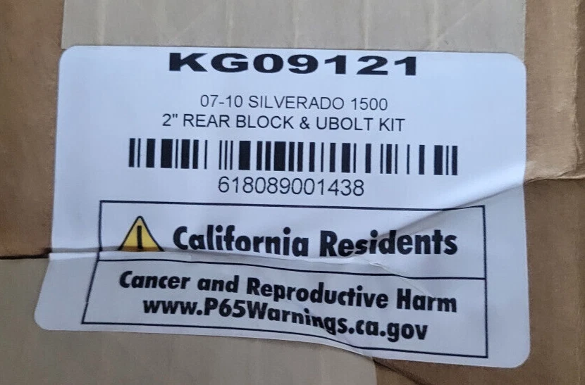 Daystar KG09121 Kit de bloque trasero de 2" y perno en U para Silverado/Sierra 1500 2/4WD * Foto 2 de 2
