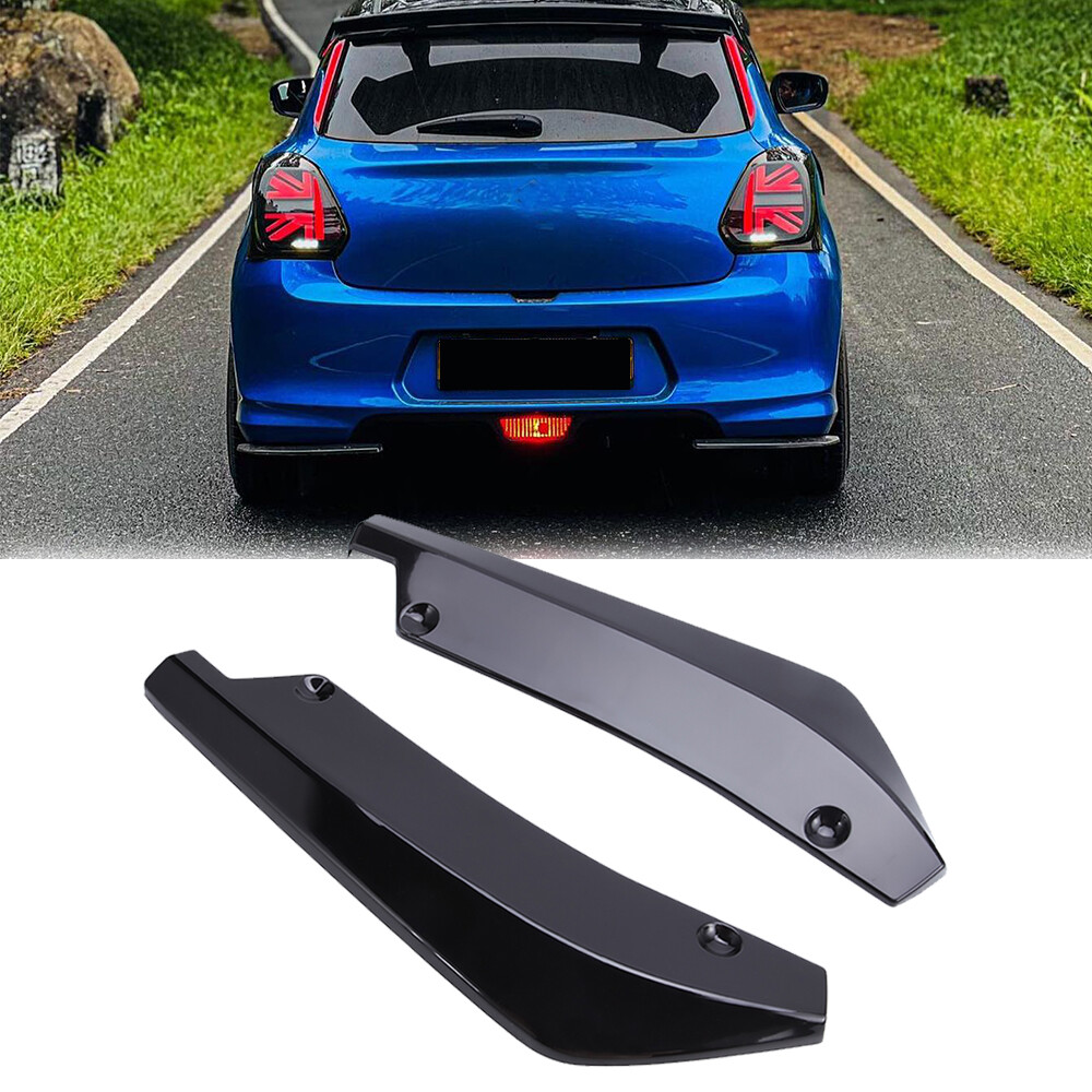 For Suzuki Swift RS Black Rear Spat Bumper Lip Splitter Diffuser