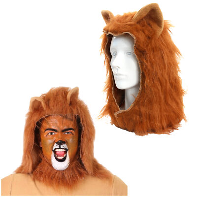 Lion Mane Headpiece Costume - King Of The Jungle Fancy Dress For World Book Day