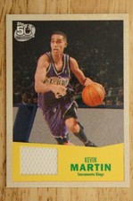 Kevin Martin Jersey Relic Basketball Card Sacramento Kings 2007 Topps 50th #104