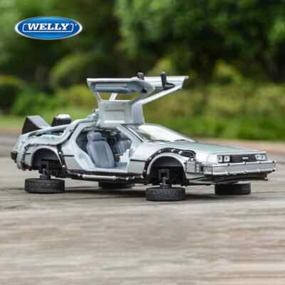WELLY 1:24 Alloy Model Car DMC-12 delorean back to the future Time