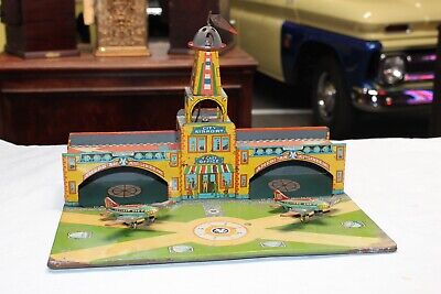 1930's-40's Wyandotte Tin Toy American Airlines City Airport 1930's-40's Wyandotte Tin Toy American Airlines City Airport