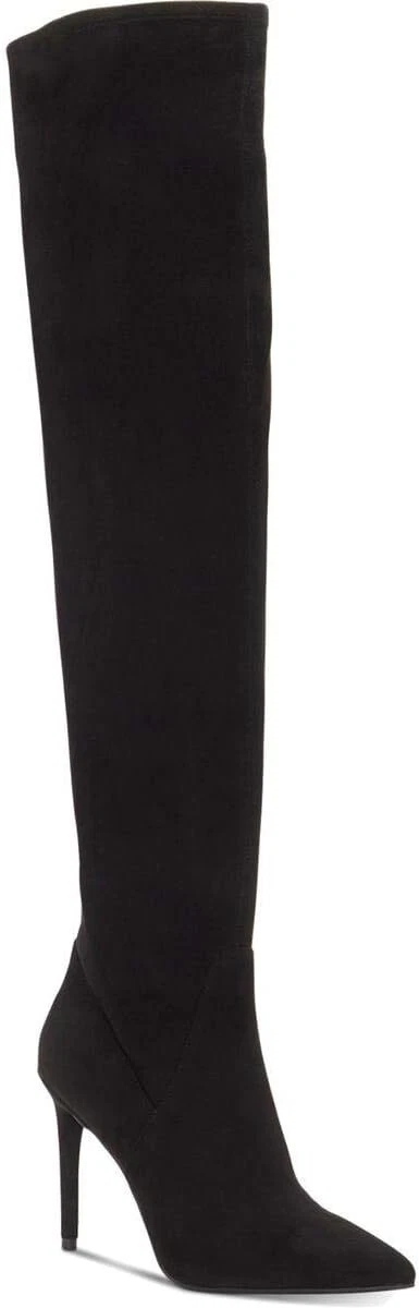 Topshop Wide Fit - Mollie - Stivali A Calza Sopra Il Ginocchio Con Tacco A Pianta Larga Rossi