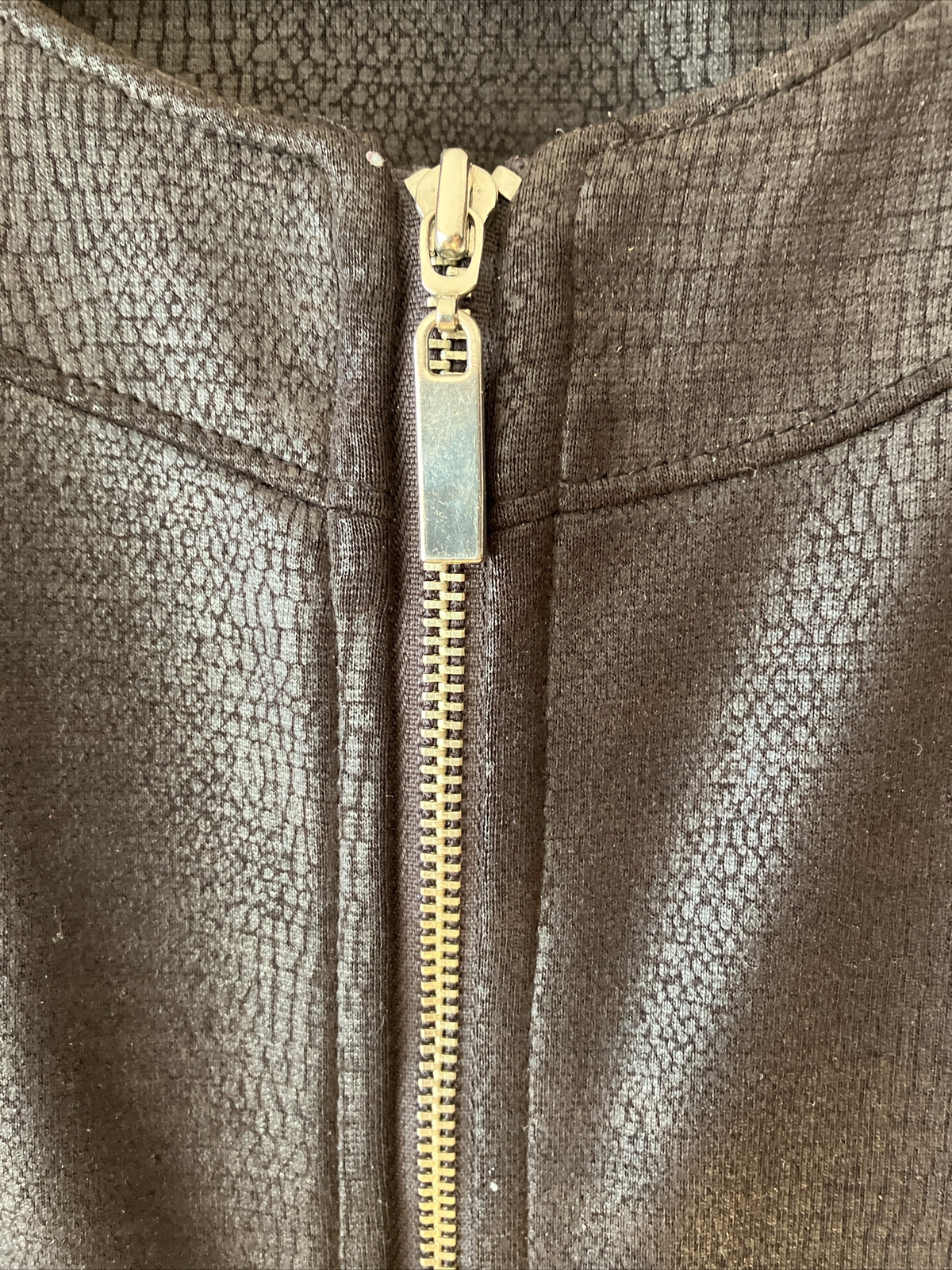 Pleather Jacket Size m Brown - image 5