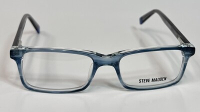 STEVE MADDEN KIDS EYEWEAR HARKEN BLUE HORN SMOKE CRYSTAL 48-16-130 FLEX HINGE