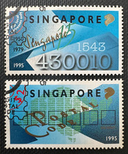 SINGAPORE 1995 Introduction of 6-Digit Postal Codes 2V set SG#815-816