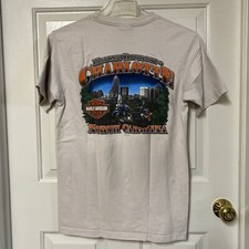 Harley Davidson Motorcycles Of Charlotte NC 2007 T Shirt Tan Mens Size M