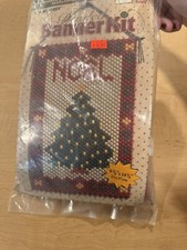 The Beadery "Noel  Beaded Banner Kit  5173 Christmas Tree. USED: Please Read  