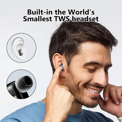 Smart Watch with Earbuds 2 in 1 Fitness Bracelet Bluetooth Headphones Music UK1 - Zdjęcie 7 z 24