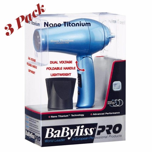 Compre Secador de pelo de viaje plegable Babyliss PRO Nano Titanium  BABNT053T 3 Paquete online en Panama. 154675185866