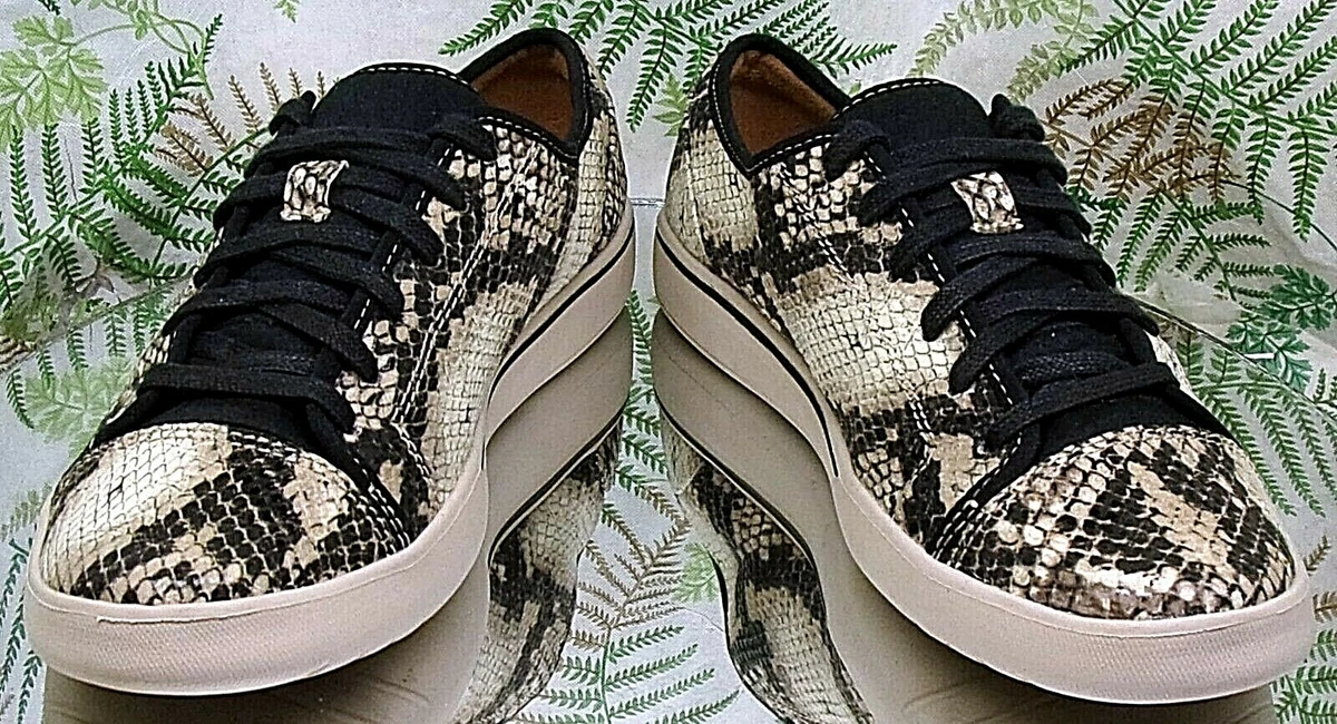 CLARKS PENWICK ABBOTT SNAKESKIN SNEAKERS WALKING COMFORT SHOES