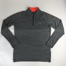 Under Armour Jacket Small Grey Mens Loose HeatGear 1/4 Zip Long Sleeve Used A184