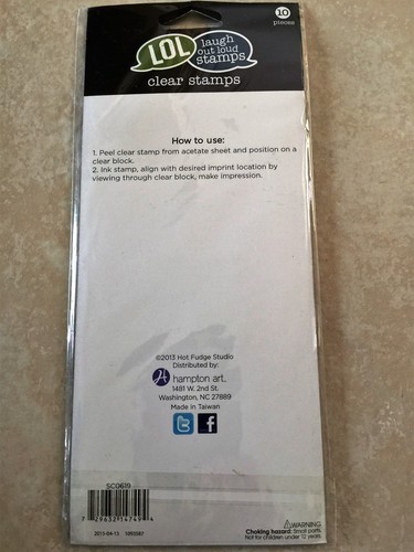 LOL Laugh Out Loud Hampton Art Clear Acrylic Stamp Set Officially Old SC0619 NEW - Picture 2 of 2