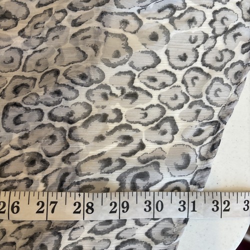 Charter Club Womens Semi Sheer Tunic Top Gray Leopard Print Sequin Boho Resort - Picture 7 of 9